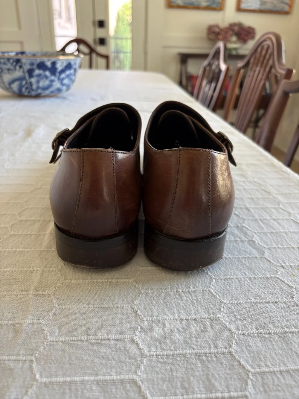 To Boot New York Brown Leather Double Monk Strap, Men’s 11